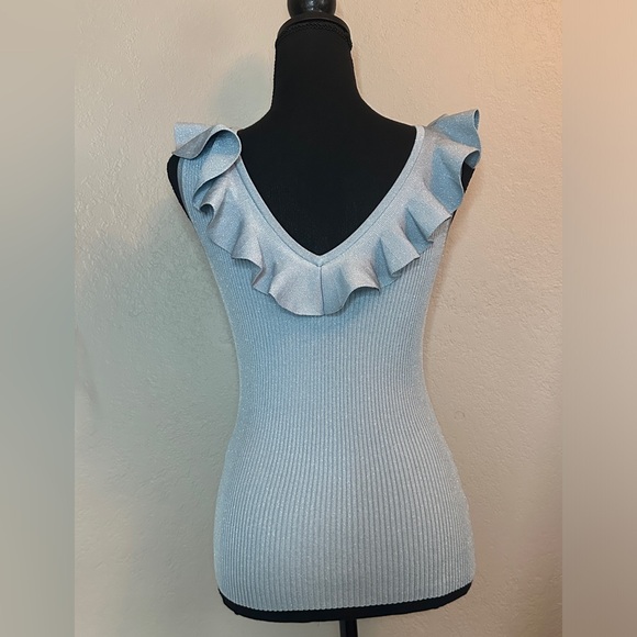 ZIMMERMANN SIZE 1 Waverly Frill V-Neck Top - Picture 4 of 7